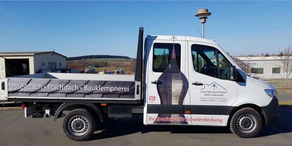 Fahrzeugbeschriftung-Dachdecker Sauerland