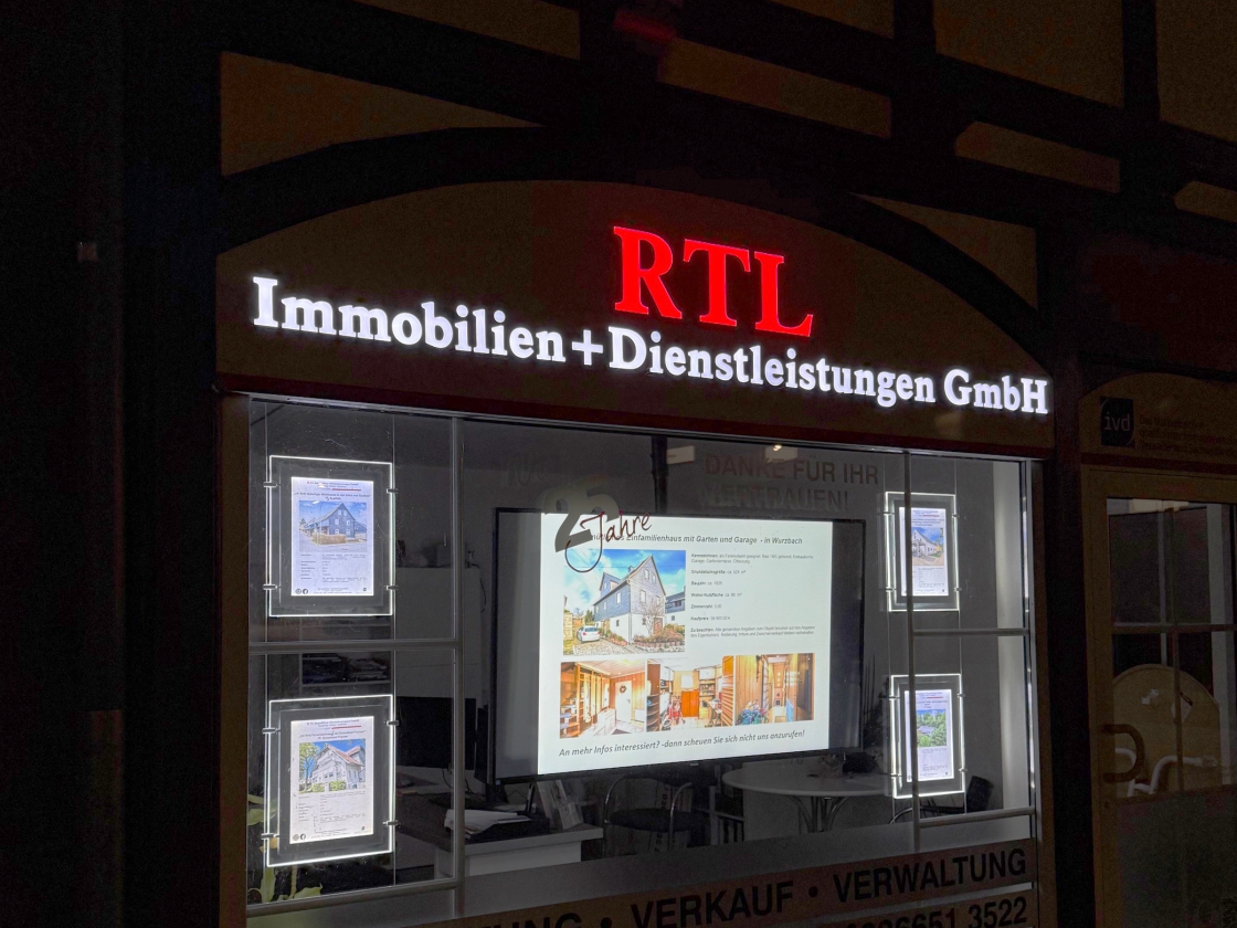 Lichtwerbung Bad Lobenstein RTL Immobilien